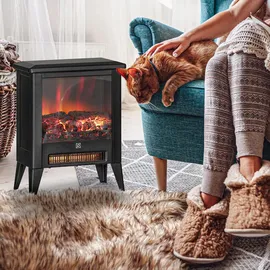 Homcom Standkamin schwarz