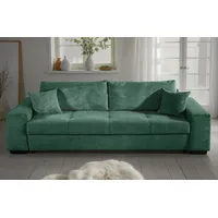 COLLECTION AB Schlafsofa Kreta, B: 248 cm, Liegefl. 137x195 cm, Bettfunktion, Bettkasten & 2 Zierkissen, optional mit Topper grün