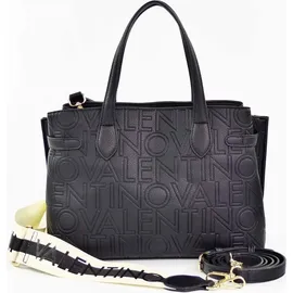 Valentino Pansy Shopper Polyurethan Black