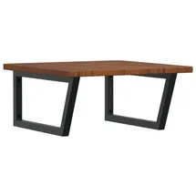 vidaXL Waschtischplatte Mit Halterung Stahl Und Massivholz Eiche - Vidaxl