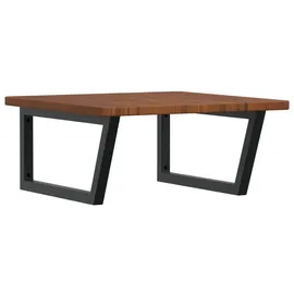 vidaXL Waschtischplatte Mit Halterung Stahl Und Massivholz Eiche - Vidaxl