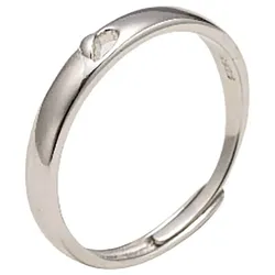 Partnerring FIRETTI "Schmuck Geschenk Silber 925 Herz "Liebe"", silber (silberfarben), Fingerringe, Damen, 1,3 g, Silber 925 (Sterlingsilber), 3mm, Made in Germany