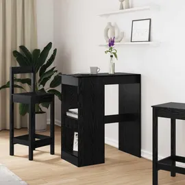 vidaXL Bartisch mit Regal 90 x 47,5 x 103,5 cm Schwarz