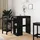 vidaXL Bartisch mit Regal 90 x 47,5 x 103,5 cm Schwarz