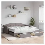vidaXL Tagesbett 100 x 200 cm Taupe