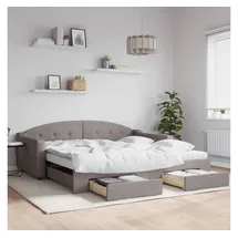 vidaXL Tagesbett 100 x 200 cm Taupe