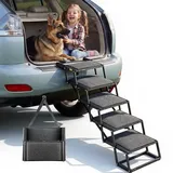 Vevor Hundetreppe Klappbar 5-Stufig Schwarz