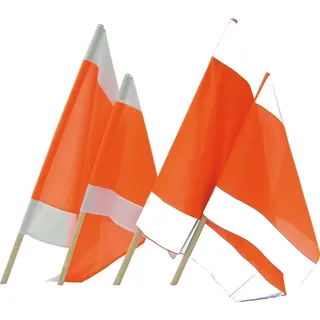 Hoffschmidt Werbeflaggen Warnflagge 50x50cm mit Holzstiel 80cm