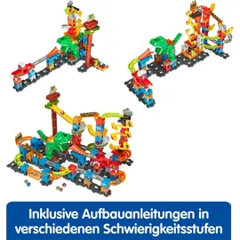 Vtech Marble Rush - Dino Adventures Magnetic Set XL400 E – Interaktive Murmelbahn mit spannenden Bahnelementen und verschiedenen Aufbaumöglichkeiten – Für Kinder von 4-12 Jahren