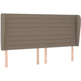 vidaXL Boxspringbett mit Matratze Taupe 180x200 cm Stoff