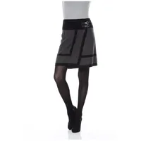 Aniston CASUAL Wickelrock Damen Meliert Grau/Schwarz 38