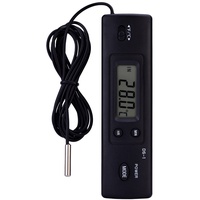 GOTOTOP Elektronisches LCD Digitales Temperaturmessgerät Thermometer Sondensensor Verdrahtet für Kühlschrank Aquarium Aquarium