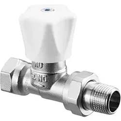 Oventrop Baureihe HRV Handregulierventil 1191603 3/8", Durchgang, Messing vernickelt