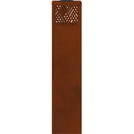 vidaXL Solarleuchte Stahl 18 cm x 18 cm x 80 cm 2er Set bronze