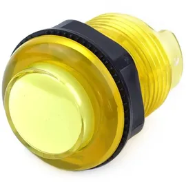 BerryBase Arcade Button, 30mm, beleuchtet, LED 5V DC, transparent - Farbe: gelb