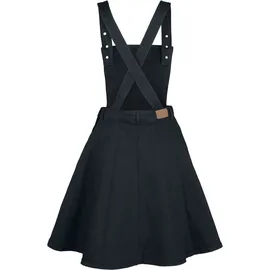 Hell Bunny Dakota Pinafore Dress Latzkleid Schwarz XXL
