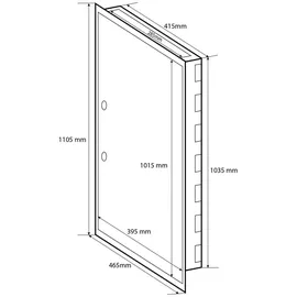 Doktorvolt Verteilerkasten Unterputz Sicherungskasten aus Metall 108 Module 6-reihig IP30