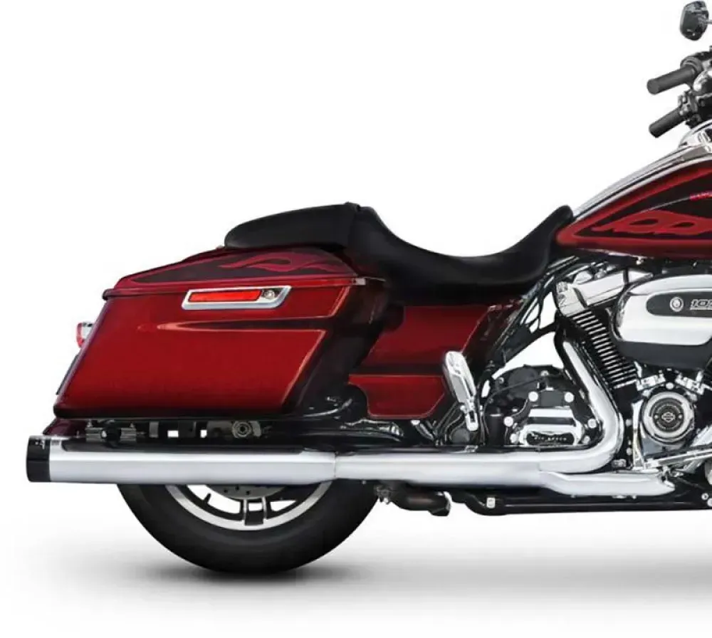Rinehart 4 ́ ́ Harley Davidson Flhr 1750 Road King 107 Ref:500-0106 Nicht Homologierter Slip-on-schalldämpfer - Black / Chrome - Not Homologated
