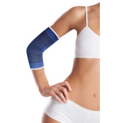 Sportbandage Ellbogenschutz elastisch blau XL