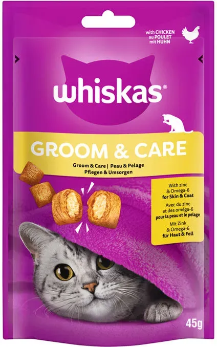 2 x Whiskas Groom & Care mit Huhn