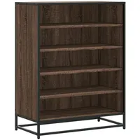 VidaXL Schuhschrank Eichen-Optik 75x38x97,5 cm Holzwerkstoff Metall