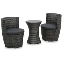 vidaXL Bistro-Set 3-tlg. Grau