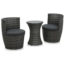 vidaXL Bistro-Set 3-tlg. Grau