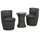 vidaXL Bistro-Set 3-tlg. Grau