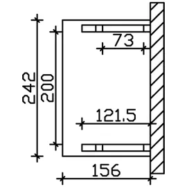 SKANHOLZ Vordach Paderborn 4 242 x 156 cm weiß