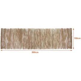 casa.pro Reisigzaun 500 x 150 cm Braun