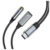 techprotect UltraBoost USB-C auf 3,5 mm + PD 60W | Gr.: onesize