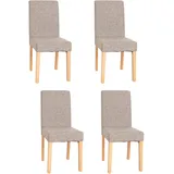 Mendler Esszimmerstuhl Littau Textil grau 4er Set