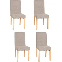 Mendler Esszimmerstuhl Littau Textil grau 4er Set
