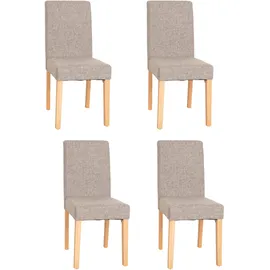 Mendler Esszimmerstuhl Littau Textil grau 4er Set
