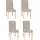Mendler Esszimmerstuhl Littau Textil grau 4er Set