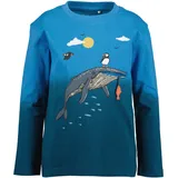 blue seven Langarmshirt BLUE SEVEN "Blue Seven Langarmshirt", Jungen, Gr. 92, 6581, cyan, 100% Baumwolle, normal, Rundhals, Shirts Langarmshirt