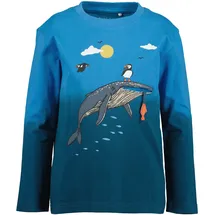 blue seven Langarmshirt BLUE SEVEN "Blue Seven Langarmshirt", Jungen, Gr. 92, 6581, cyan, 100% Baumwolle, normal, Rundhals, Shirts Langarmshirt
