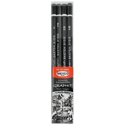 MEYCO Hobby Bleistift Graphit Bleistifte, 4er-Set, 4er-Set schwarz