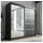 a&j möbelland Schwebetürenschrank Nero 200 x 215 x 59,5 cm Schwarz