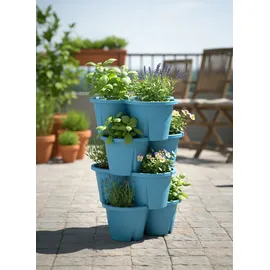 KHW Pflanzturm Demeter Ø 43 x 66 cm Blau