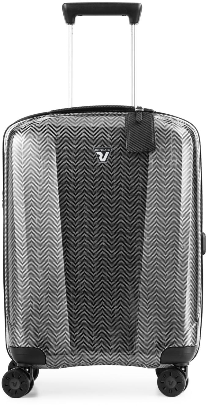 Roncato WE ARE GLAM TEXTURE Cabin Trolley 4-Rollen, 55/20cm Platino-Nero Tweed