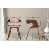 Stoff creme/walnuss