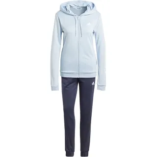 Adidas Linear Damen Trainingsanzug dunkelblau/weiß - S