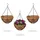 Relaxdays Blumenampel 48 x 31 cm Braun/Schwarz