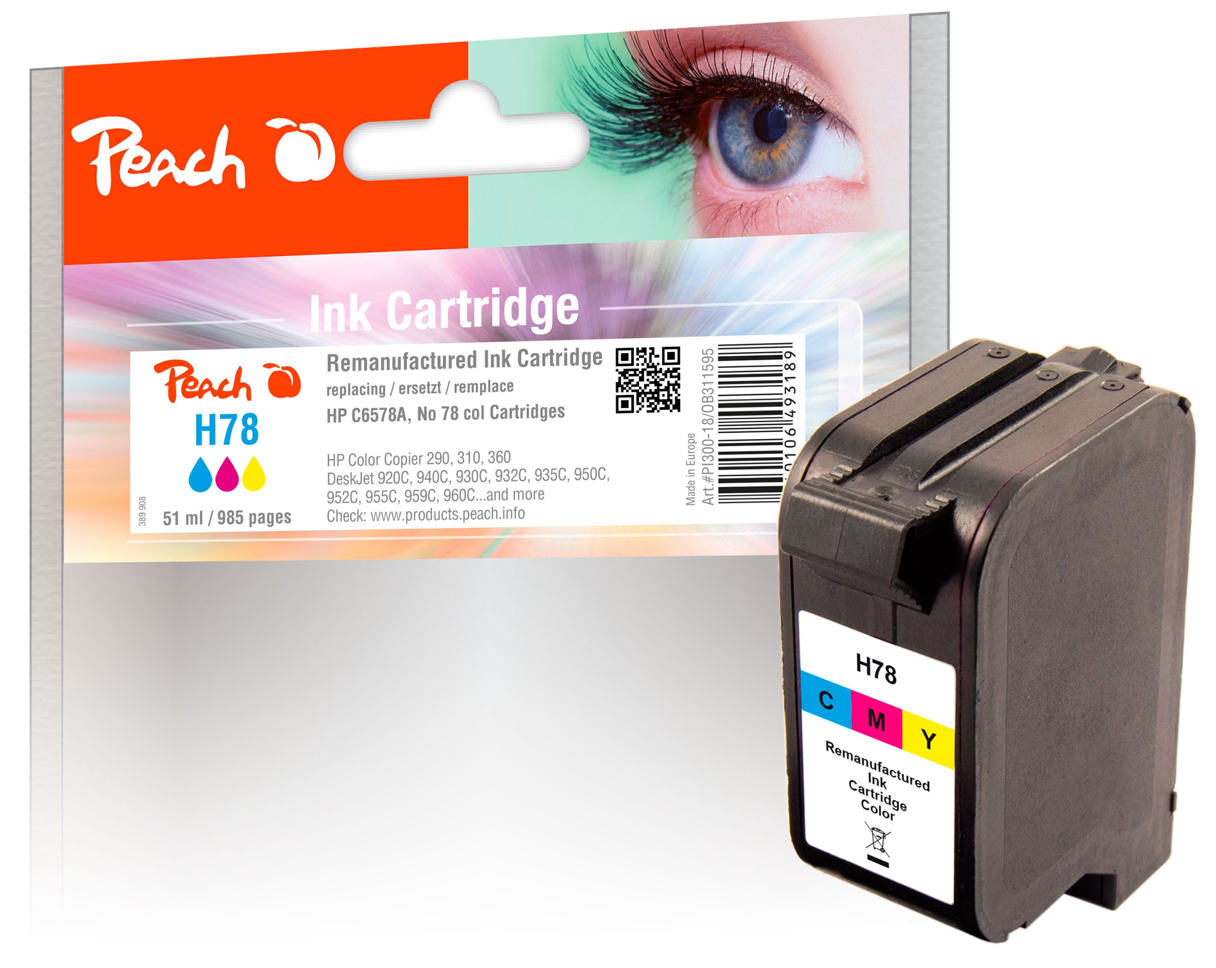 Peach Druckkopf color High Capacity kompatibel zu HP No. 78A, C6578AE