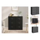 vidaXL Sideboard Schwarz 70x35,5x67,5 cm Holzwerkstoff