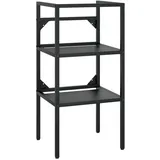vidaXL Badezimmer Waschtischgestell 40 x 83 x 38 cm Schwarz