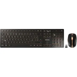 Cherry DW 9100 SLIM, Kabellos, RF Wireless + Bluetooth, Schwarz, Maus enthalten