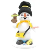 Schweda Kuhnert - Erzgebirgische Holzkunst Räuchermann Räucherfigur Schneemann 19cm - Postbote