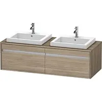 Duravit Ketho Waschtisch-Unterschrank KT6797B3535 140x55x42,6cm, Einbauwaschtische, 2 Auszüge, Ausschnitt